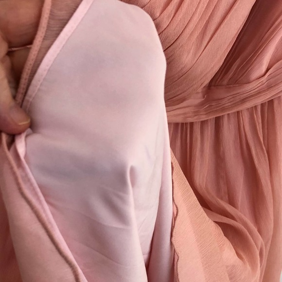 J. Crew Blush Pink Kylie Silk Chiffon One Shoulder Dress Women’s Size 8 - Picture 12 of 12